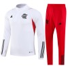 CR Flamengo Quarter Zip Trenings Collegegenser Set 23-24 Hvit - Herre